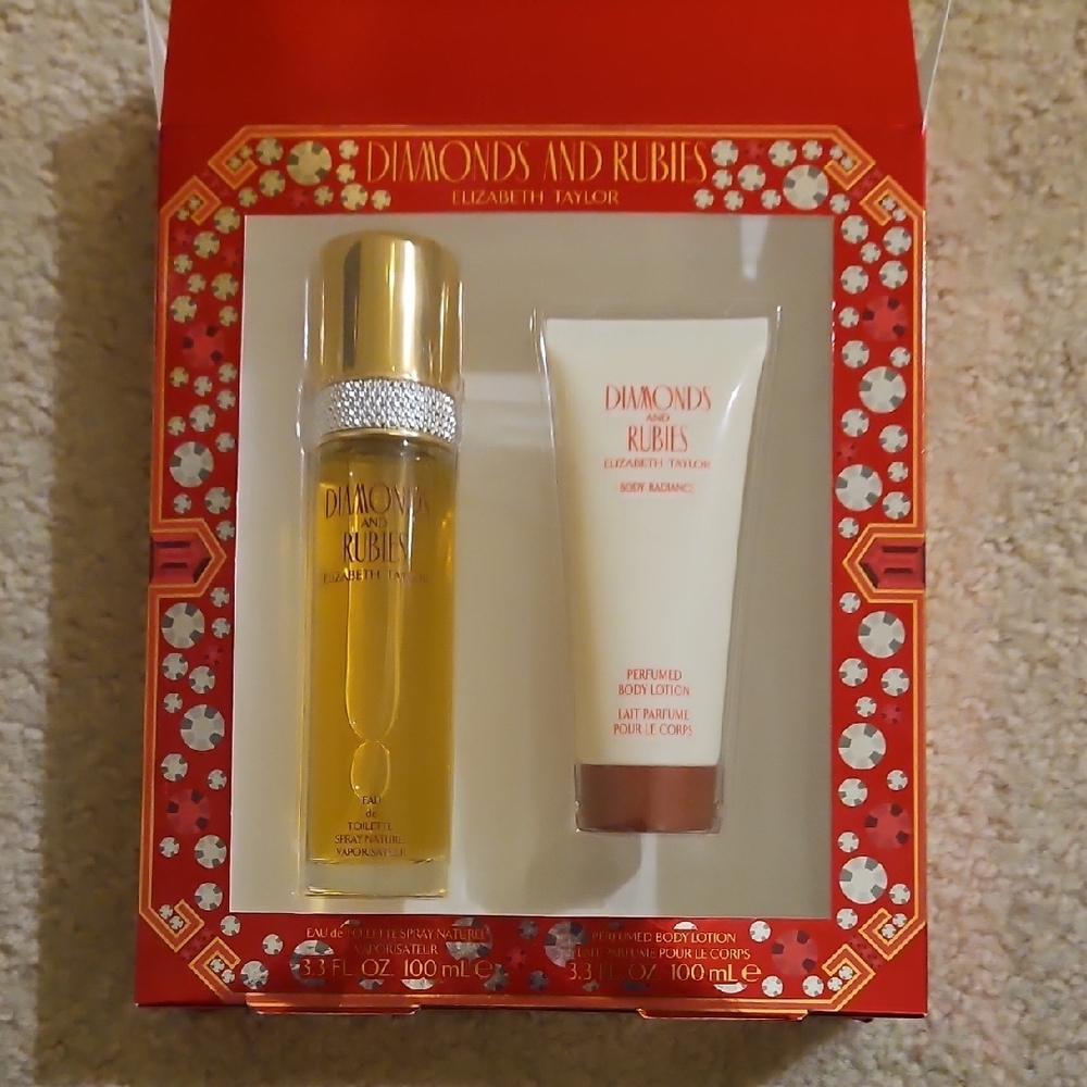 Diamonds and Rubies Gift Set - Gold and White